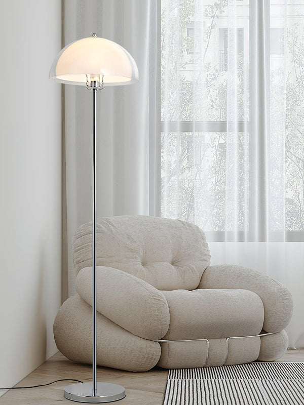 modern chrome double layer acrylic floor lamp