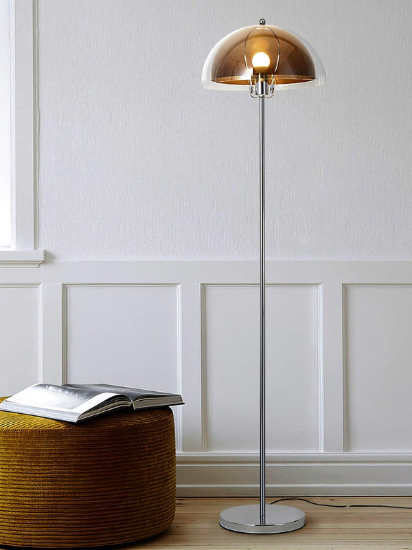 modern chrome double layer acrylic floor lamp