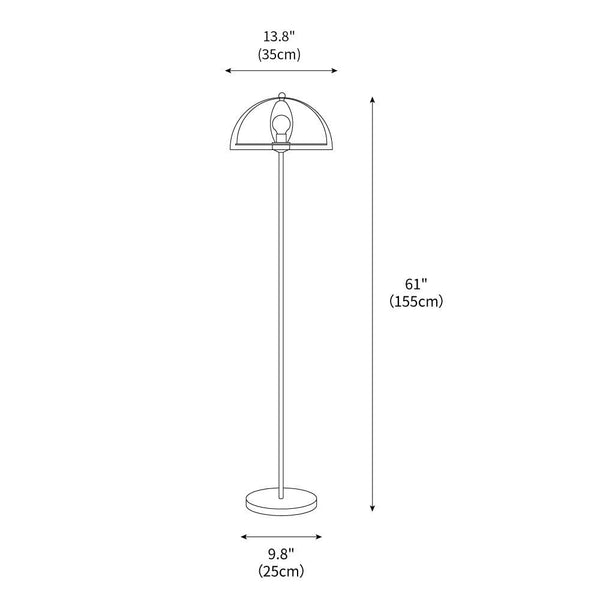 modern chrome double layer acrylic floor lamp