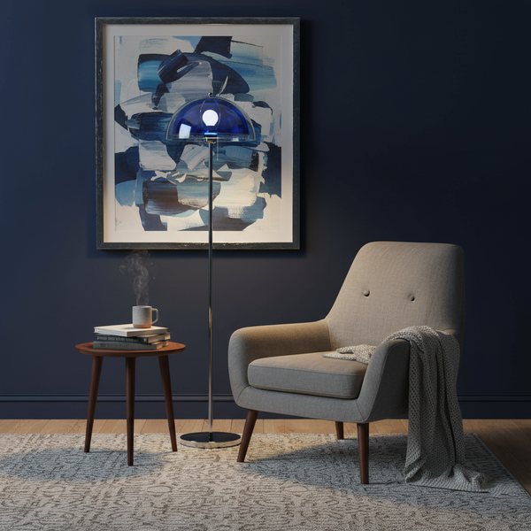 modern chrome double layer acrylic floor lamp