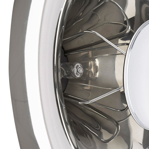 modern chrome glass void surface sconce