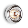 modern chrome glass void surface sconce