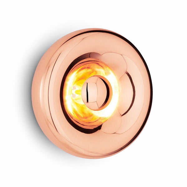 modern chrome glass void surface sconce