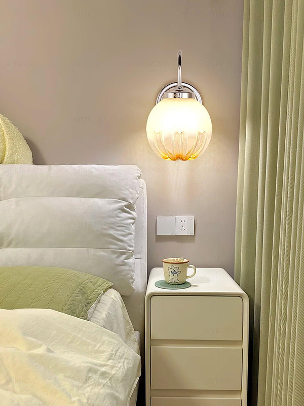 modern chrome gradient glass wall sconce