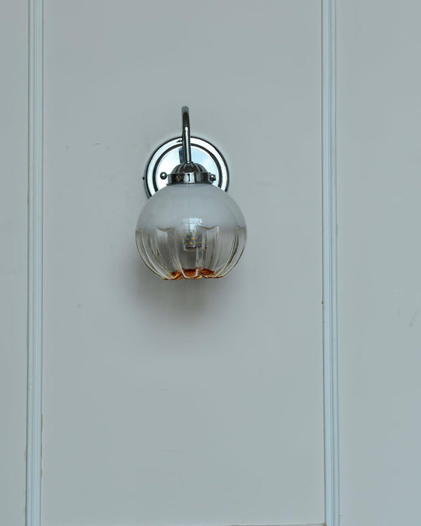 modern chrome gradient glass wall sconce