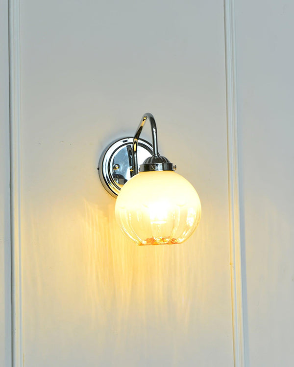 modern chrome gradient glass wall sconce