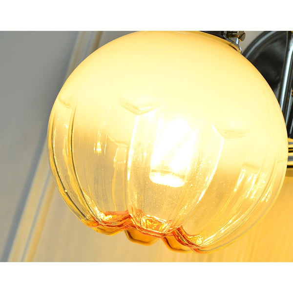 modern chrome gradient glass wall sconce
