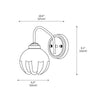 modern chrome gradient glass wall sconce