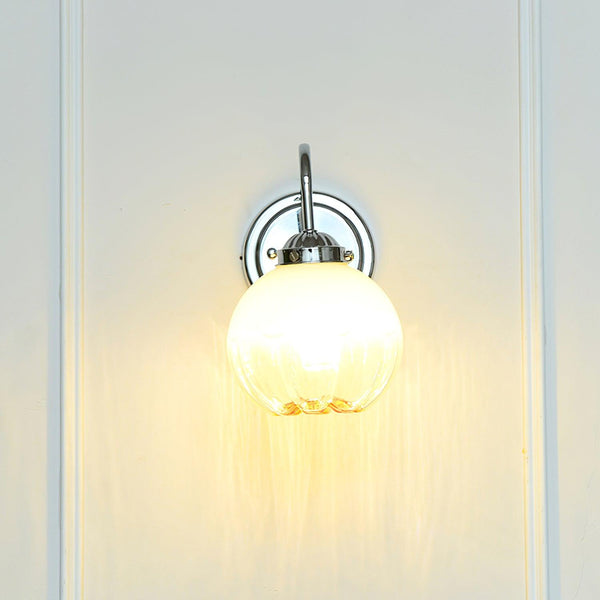 modern chrome gradient glass wall sconce