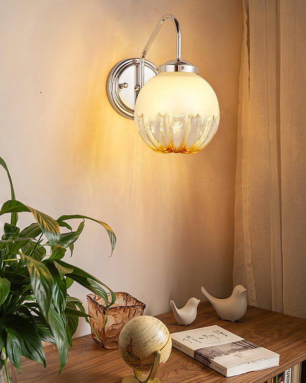 modern chrome gradient glass wall sconce