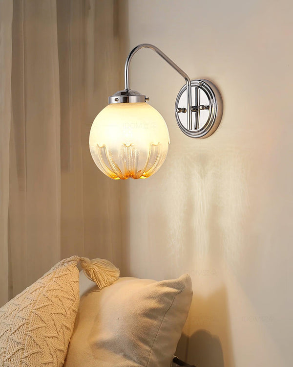 modern chrome gradient glass wall sconce