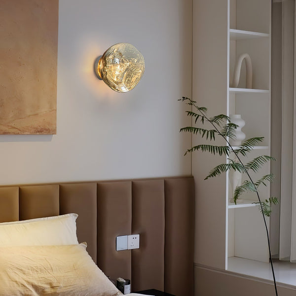 modern chrome lava plug in wall lamp