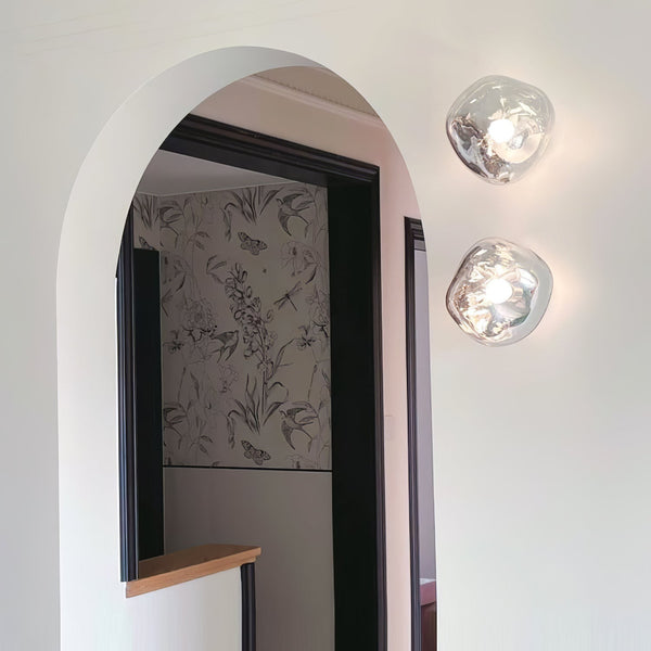 modern chrome lava plug in wall lamp