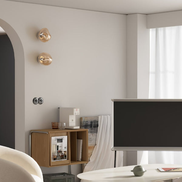 modern chrome lava plug in wall lamp