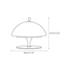 modern chrome white glass beret rechargeable table lamp
