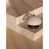 modern chrome white glass beret rechargeable table lamp