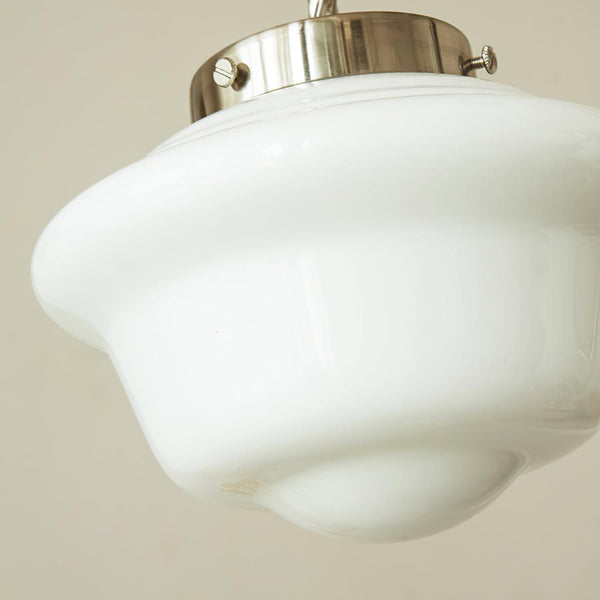 modern chrome white glass chandelier 2