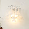 modern chrome white glass horseshoe wall lamp