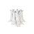 modern chrome white glass horseshoe wall lamp