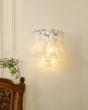 modern chrome white glass horseshoe wall lamp