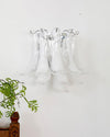 modern chrome white glass horseshoe wall lamp