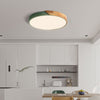 modern colorful iron wood led flush mount ceiling light
