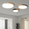 modern colorful iron wood led flush mount ceiling light
