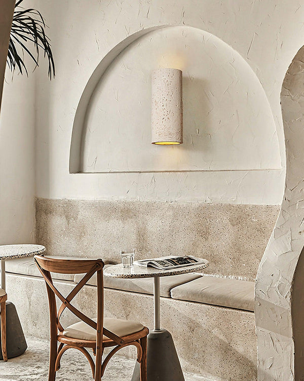 modern composite cylinder wall sconce