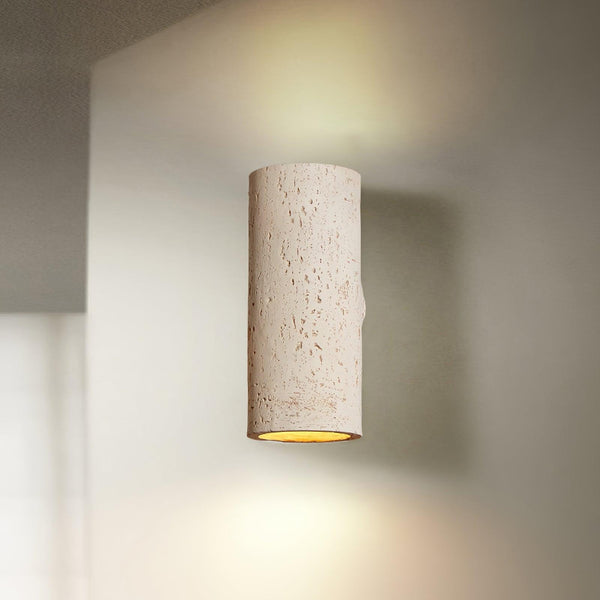 modern composite cylinder wall sconce