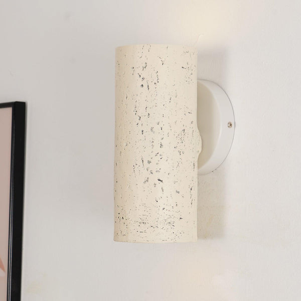 modern composite cylinder wall sconce