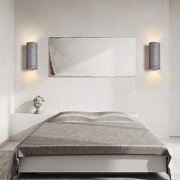 modern composite cylinder wall sconce