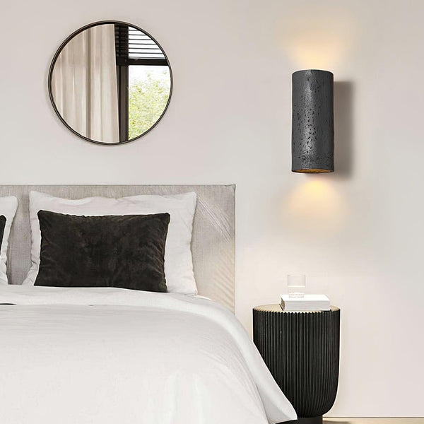 modern composite cylinder wall sconce