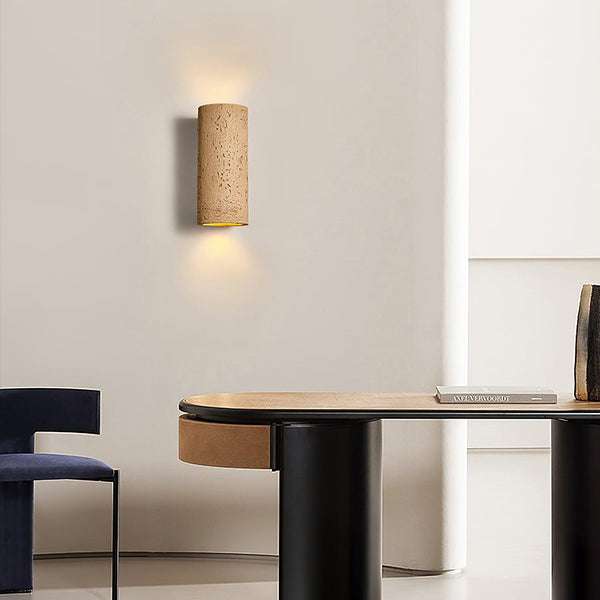 modern composite cylinder wall sconce
