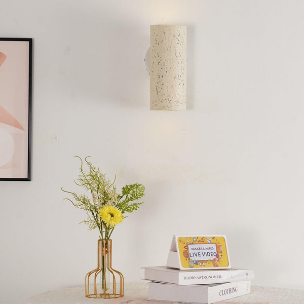 modern composite cylinder wall sconce