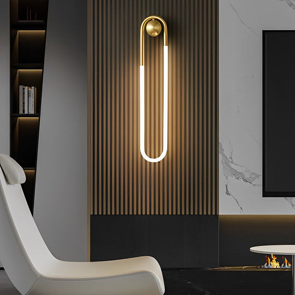 modern copper acrylic led wall lamp