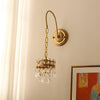 modern copper crystal crown wall sconce
