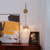 modern copper crystal crown wall sconce