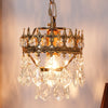 modern copper crystal crown wall sconce