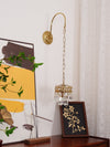 modern copper crystal crown wall sconce