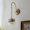 modern copper crystal crown wall sconce