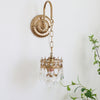 modern copper crystal crown wall sconce
