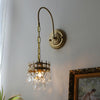 modern copper crystal crown wall sconce