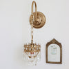 modern copper crystal crown wall sconce
