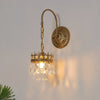 modern copper crystal crown wall sconce