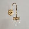 modern copper crystal crown wall sconce
