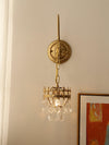 modern copper crystal crown wall sconce
