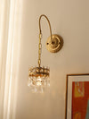 modern copper crystal crown wall sconce