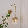 modern copper crystal crown wall sconce