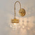 modern copper crystal crown wall sconce