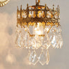 modern copper crystal crown wall sconce